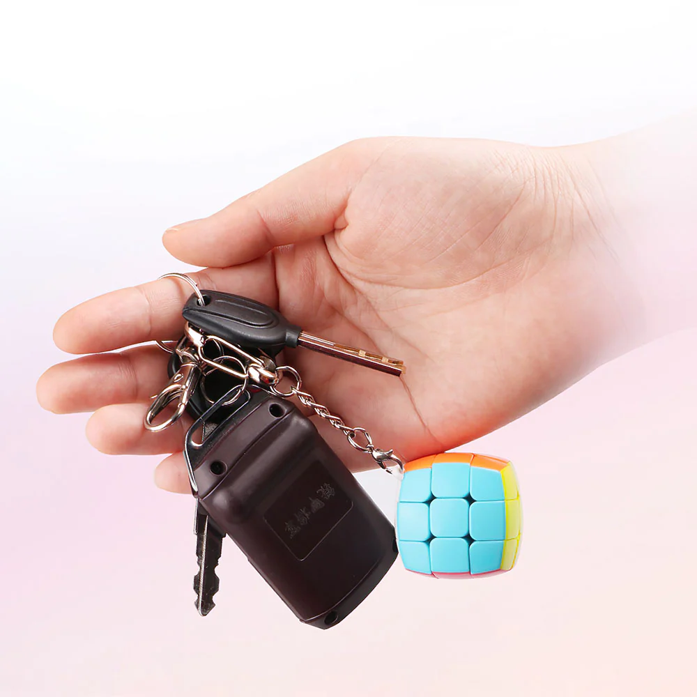 Rubik’s Cube 3x3 QiYi Mini Pillowed 3x3 Keychain Cube - Image 4